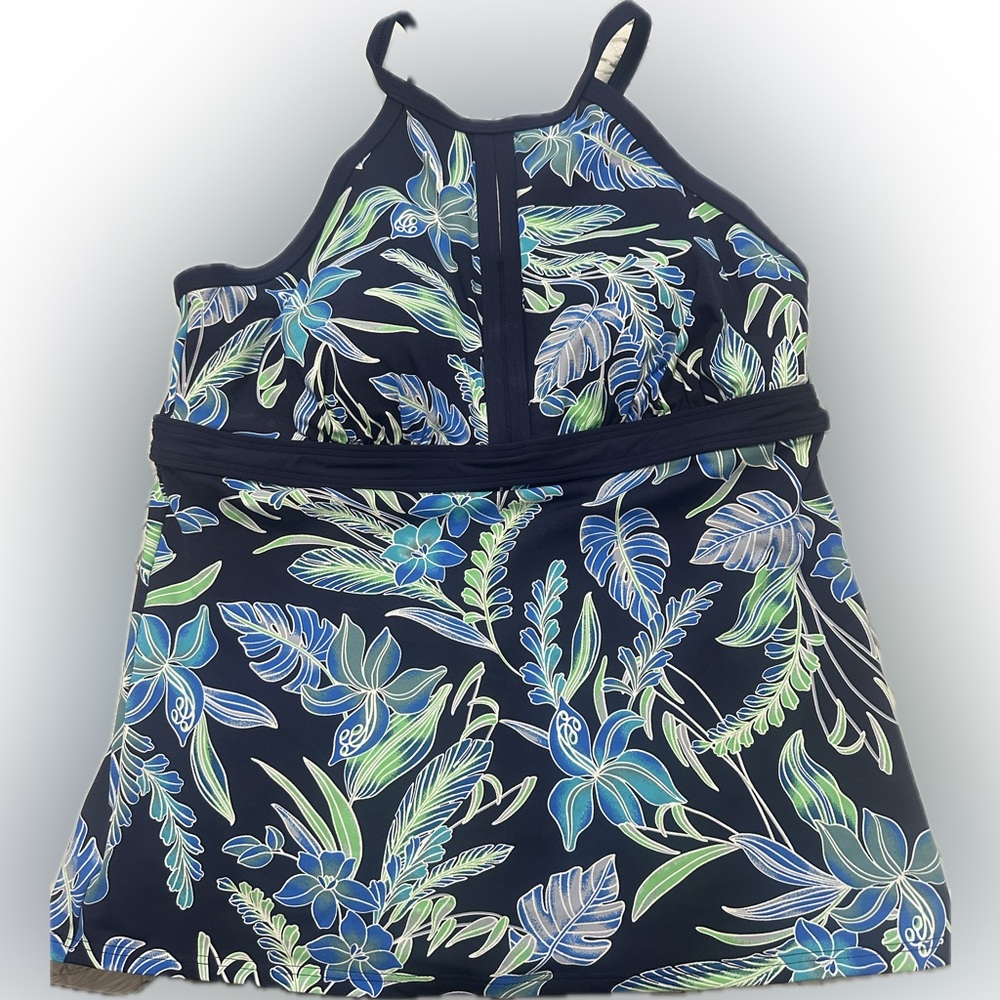 Lands End 12 Long swim tankini top
